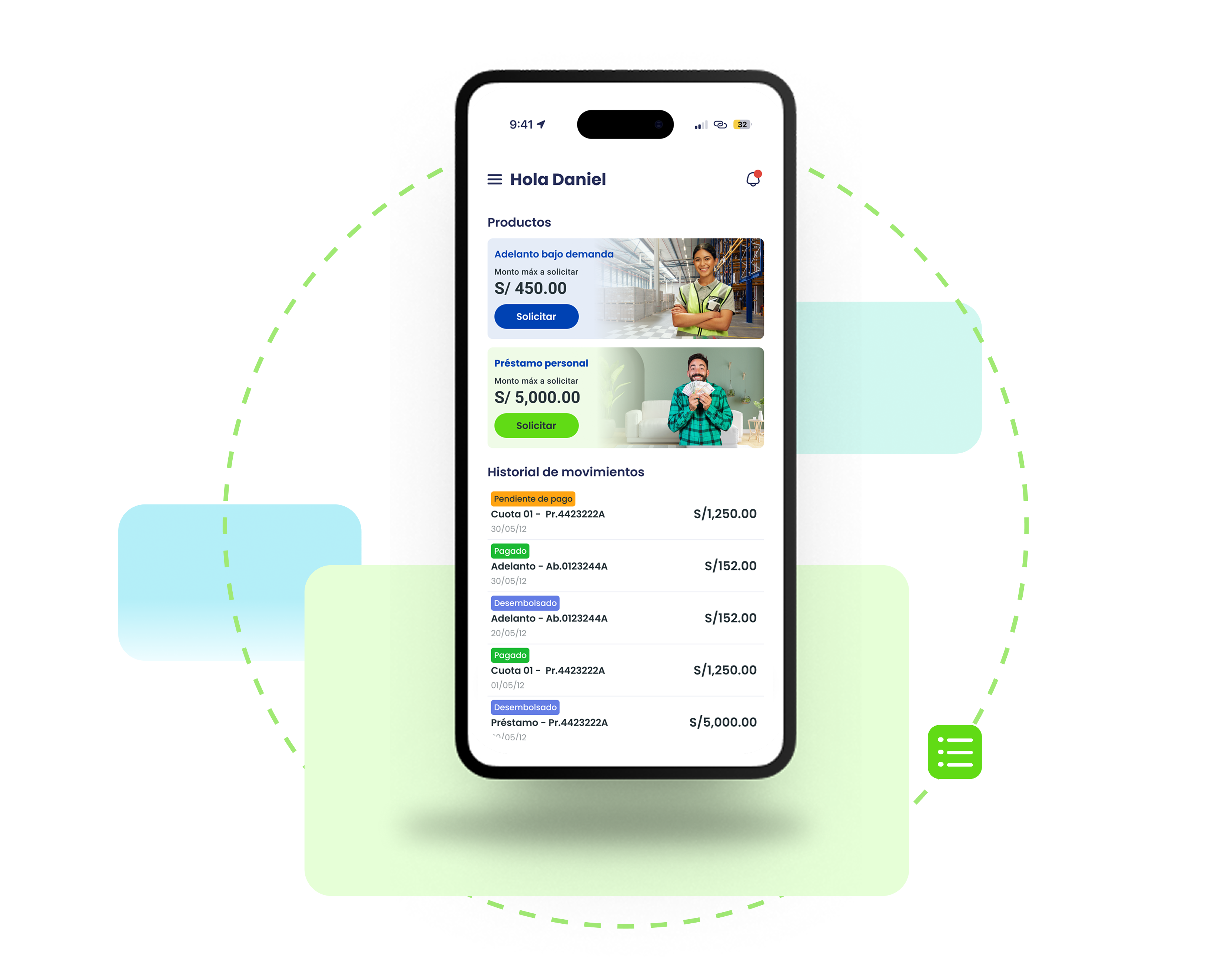 Person holding smartphone